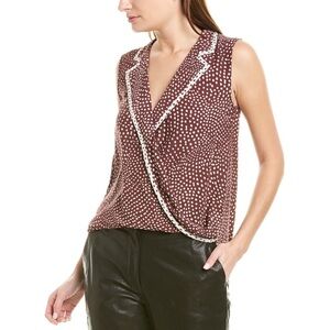 Women’s new Rag & bone dean wine multi spot blouse